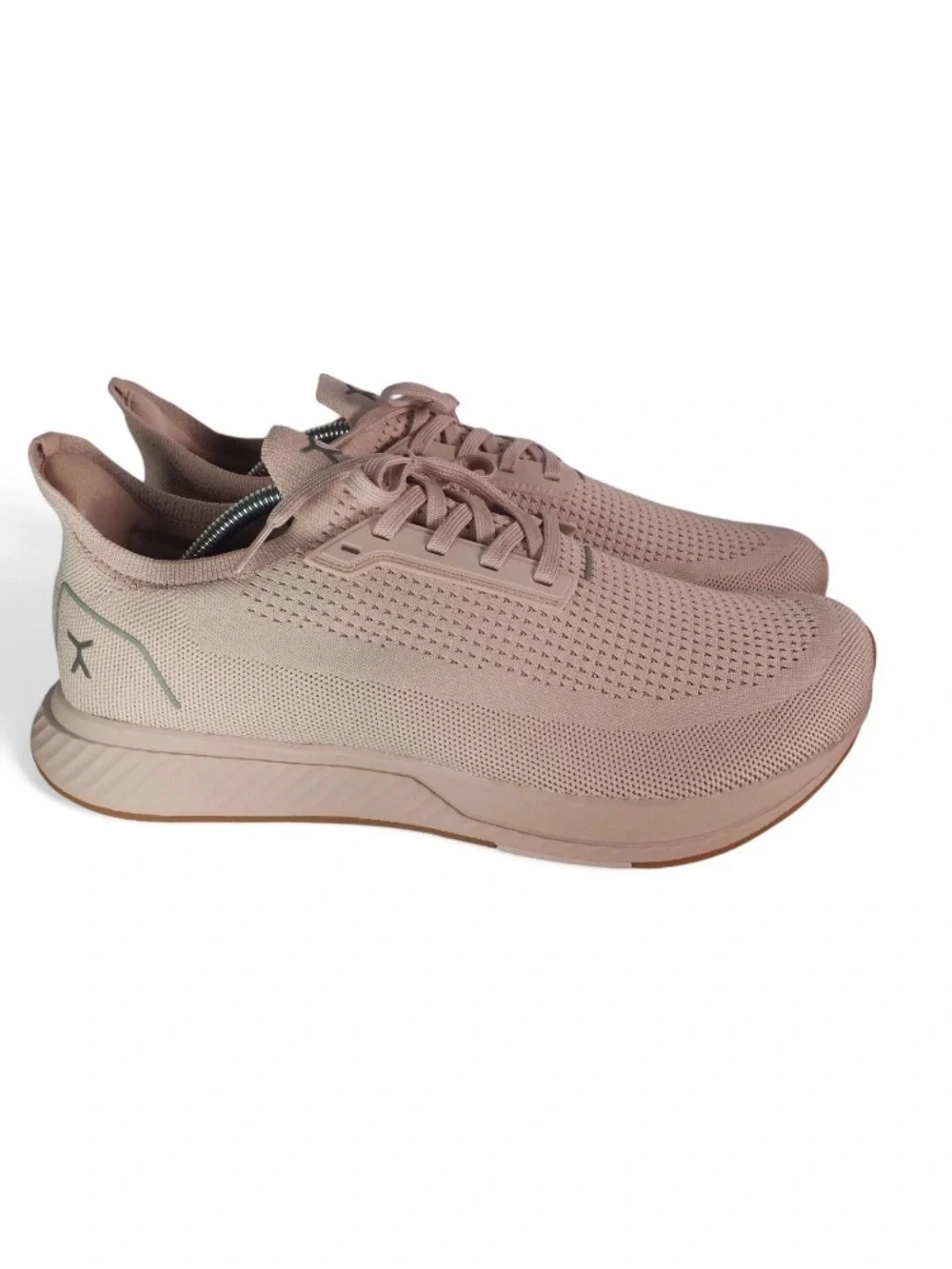Flax Women’s Pink Knit Lace-Up Athletic Sneakers